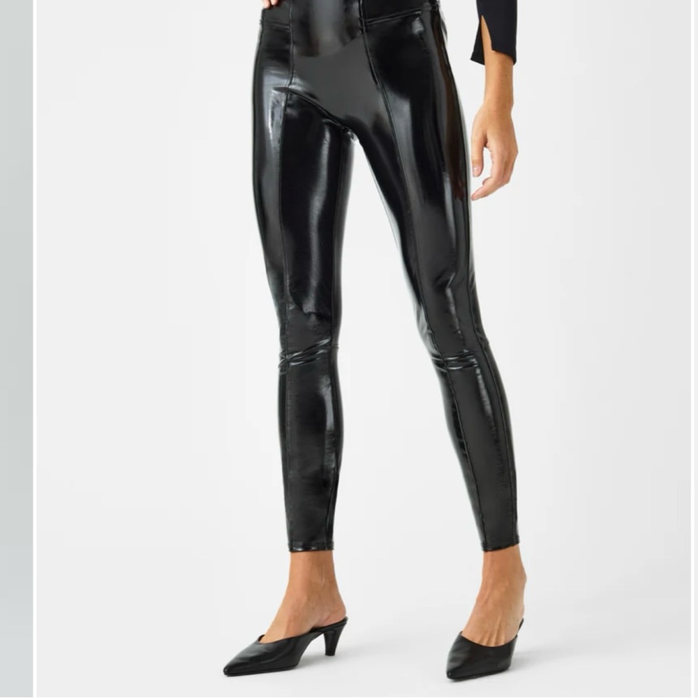 Spanx Faux Patent Leather Leggings M